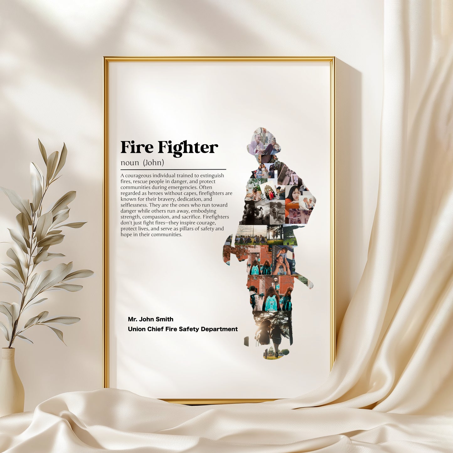 Personalized Firefighter Gift - Custom Firefighter Husband, Boyfriend, Retirement, or Birthday Keepsake