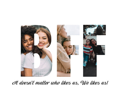 BFF - Best Friends Forever Gift Photo Collage – Personalized Digital Keepsake