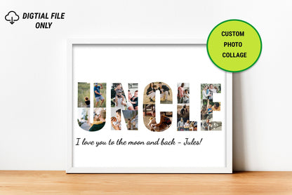 Personalized Uncle Photo Collage Gift - Custom Keepsake with Family Photos