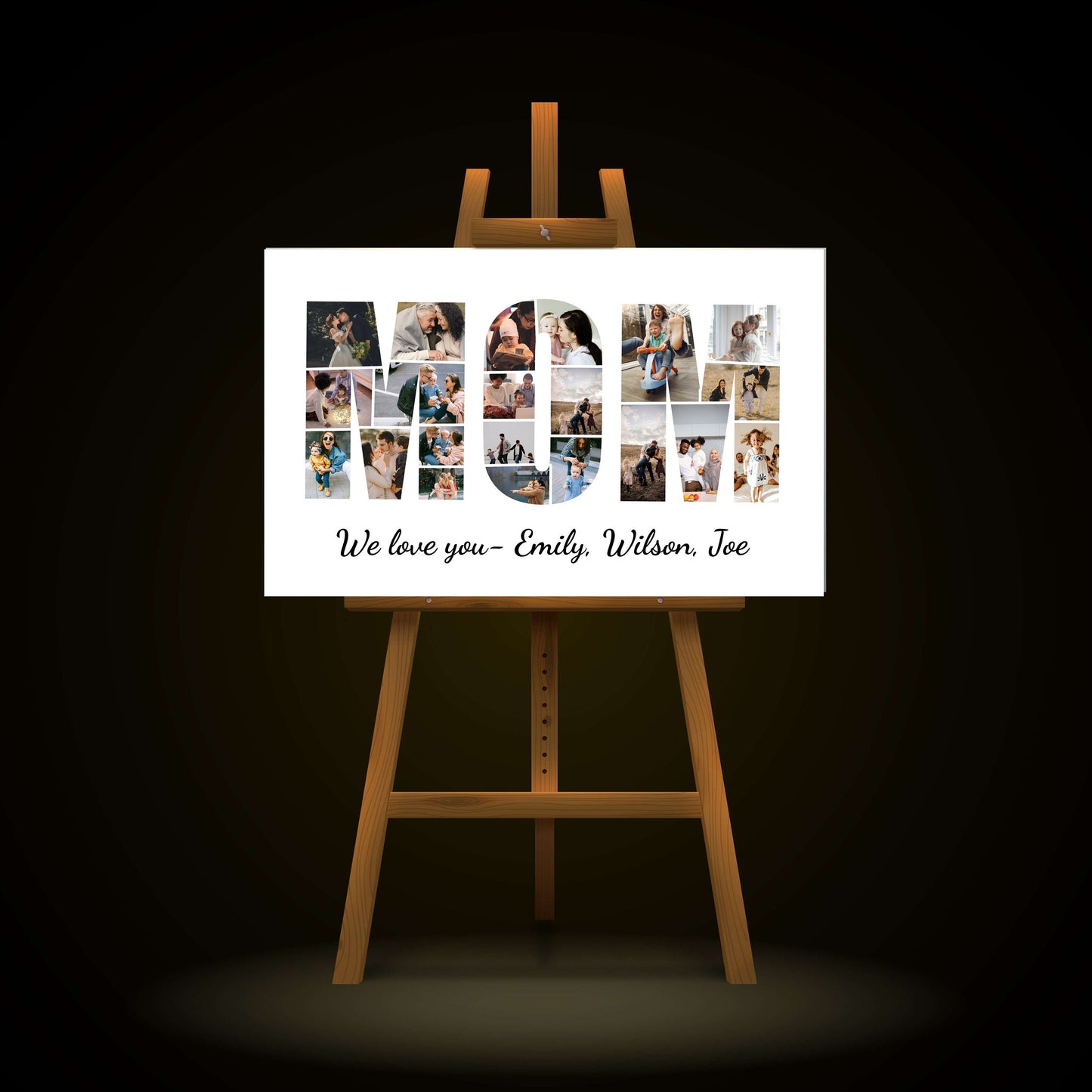 Personalized MOM Photo Collage Gift - Custom Keepsake with Family Photos