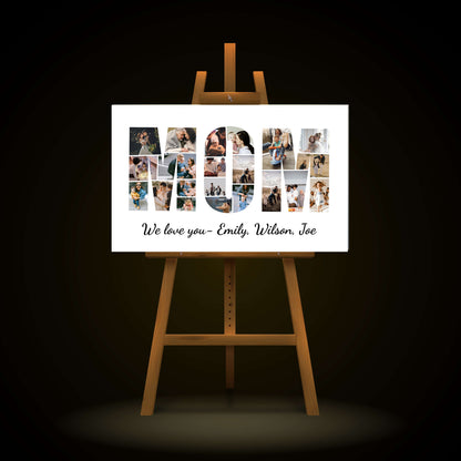 Personalized MOM Photo Collage Gift - Custom Keepsake with Family Photos