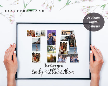 Personalized TIA Photo Collage Gift - Custom Keepsake with Family Photos