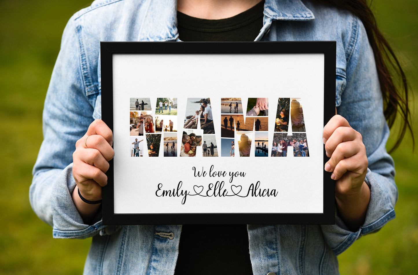Personalized MAMA Photo Collage Gift - Custom Keepsake with Family Photos