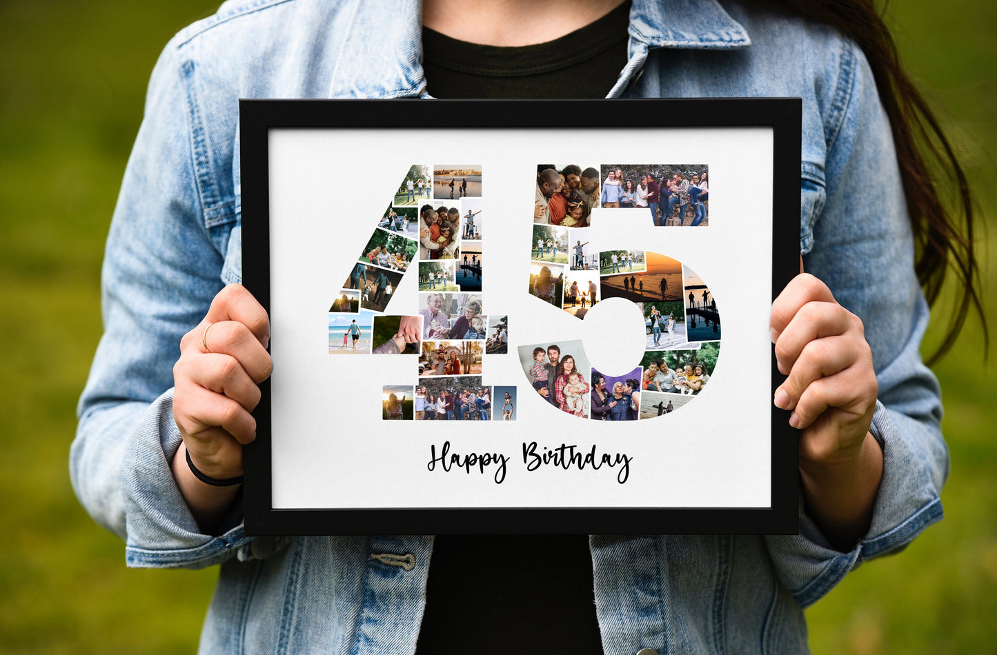 45th Birthday Photo Collage – Personalized Digital Photo Gift for Milestone Celebrations