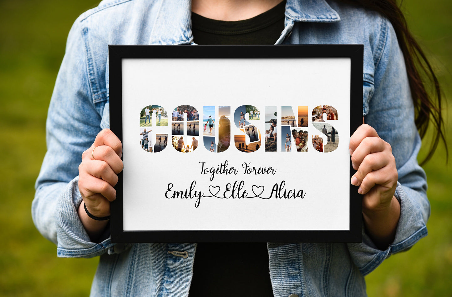 Custom Cousins Photo Collage Gift - Celebrate Family Bonds with a Personalized Keepsake