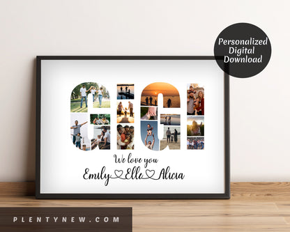 Personalized Gigi Photo Collage Gift - Custom Designed Keepsake for Grandma