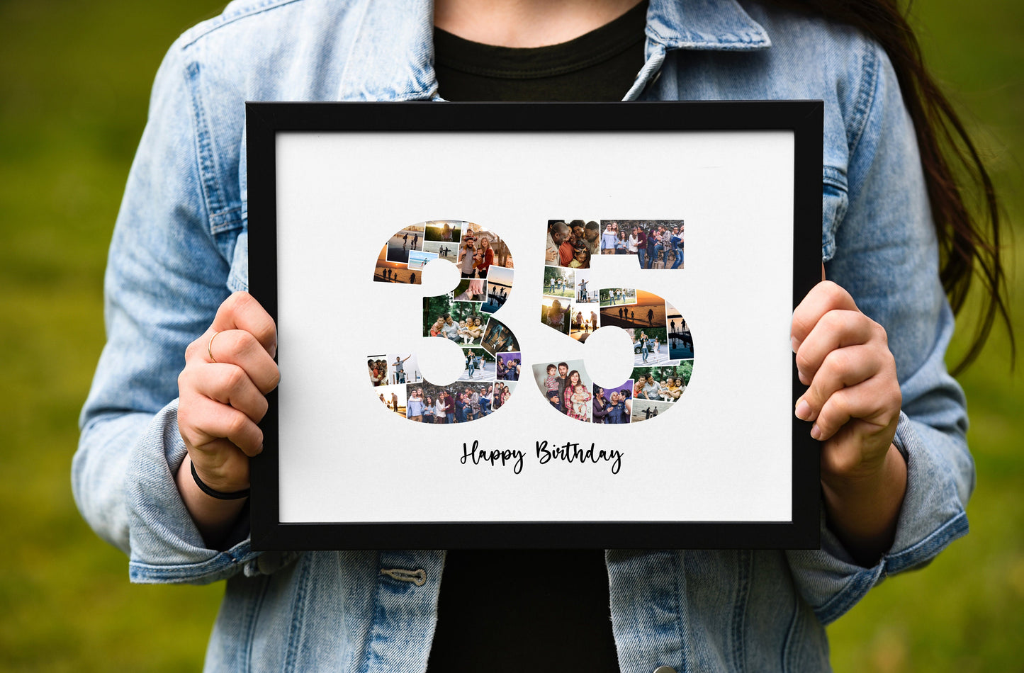 35th Birthday Photo Collage – Personalized Digital Photo Gift for Milestone Celebrations