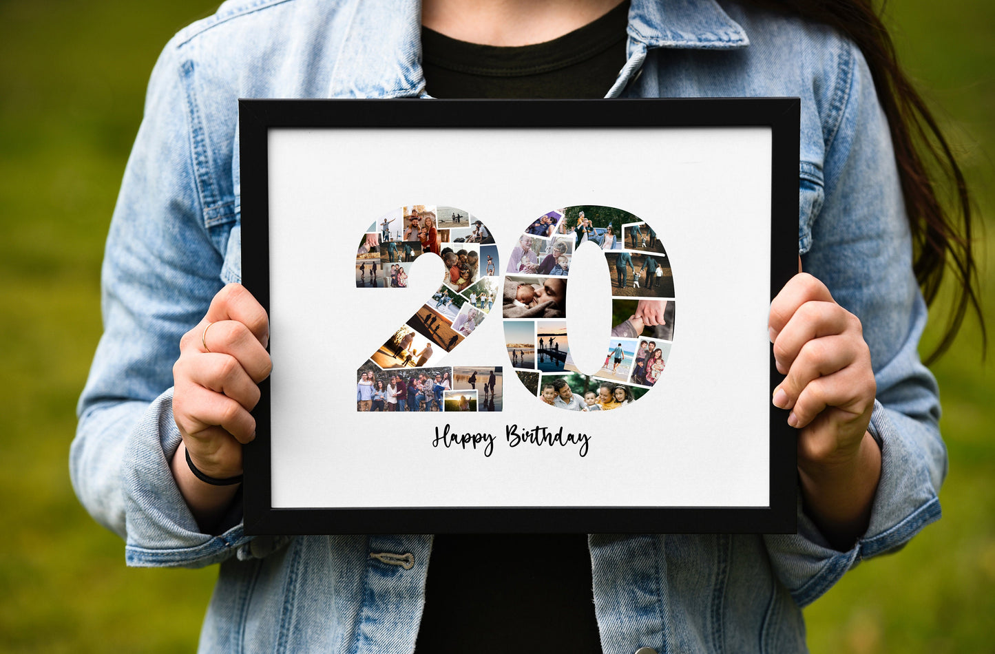 20th Birthday/Anniversary Photo Collage – Custom Digital Photo Gift
