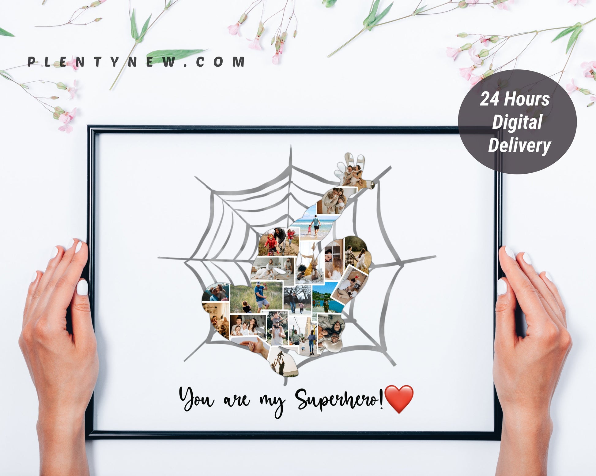 superhero dad gift, personalized dad keepsake, custom photo collage for dad, superhero wall art for Father’s Day, dad photo gift ideas, unique superhero gift for dad, best dad photo decor.