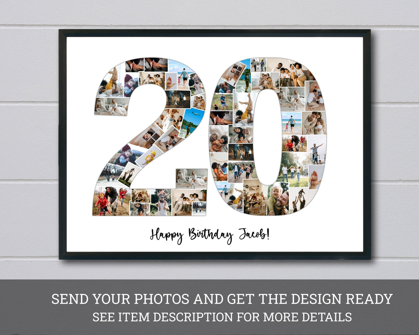 Personalized 20th Birthday Photo Collage Gift - Custom Keepsake with Your Memories