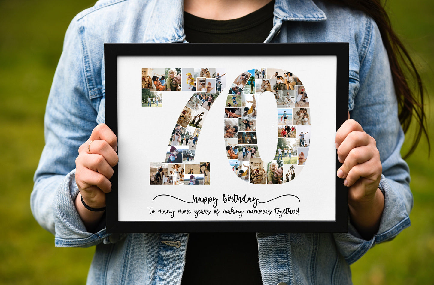 Personalized 70th Photo Collage - Celebrate 70 Years of Memories