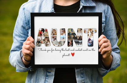 Personalized Aunt Photo Collage Gift - Custom Designed Keepsake with Your Photos
