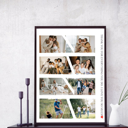 Personalized Nana Photo Collage - Custom Gift for Grandma