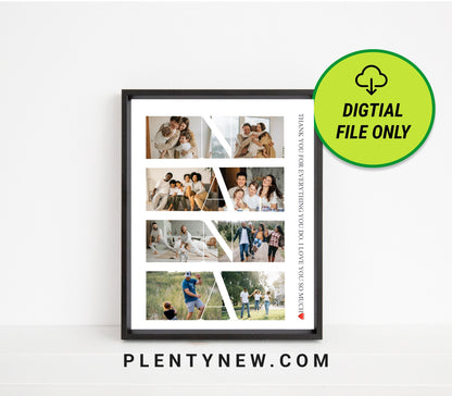 Personalized Nana Photo Collage - Custom Gift for Grandma
