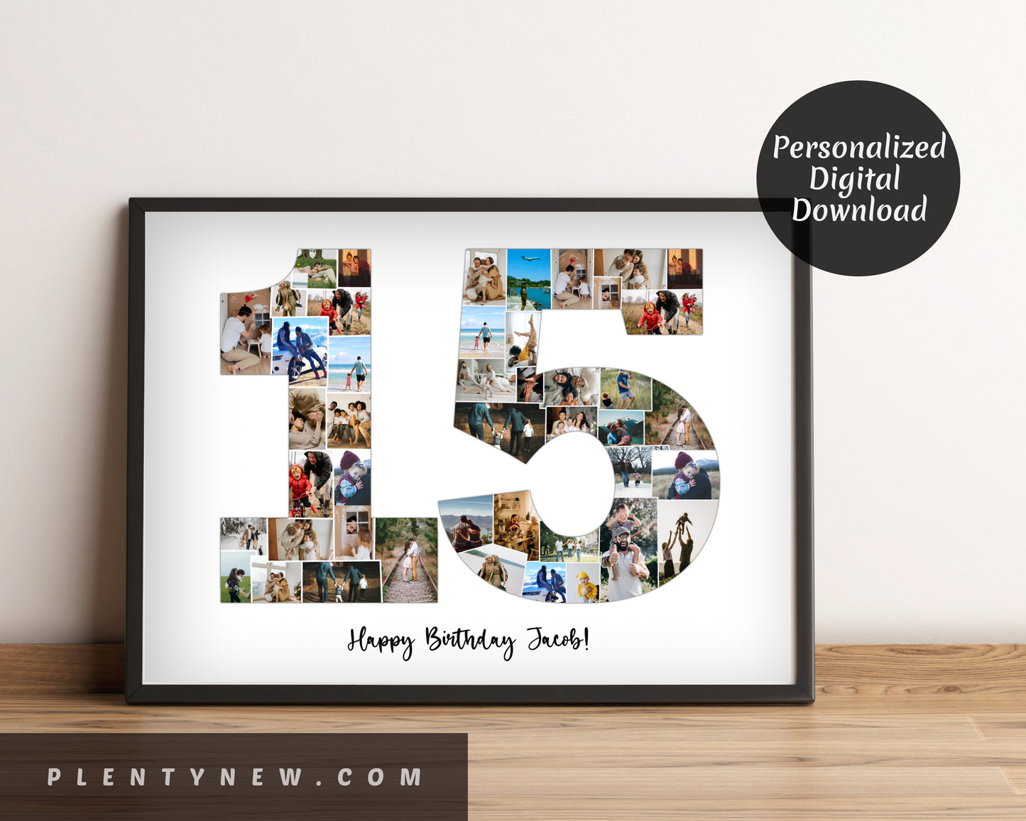 Custom 15th Birthday Photo Collage Gift - Celebrate a Milestone with Personalized Memories