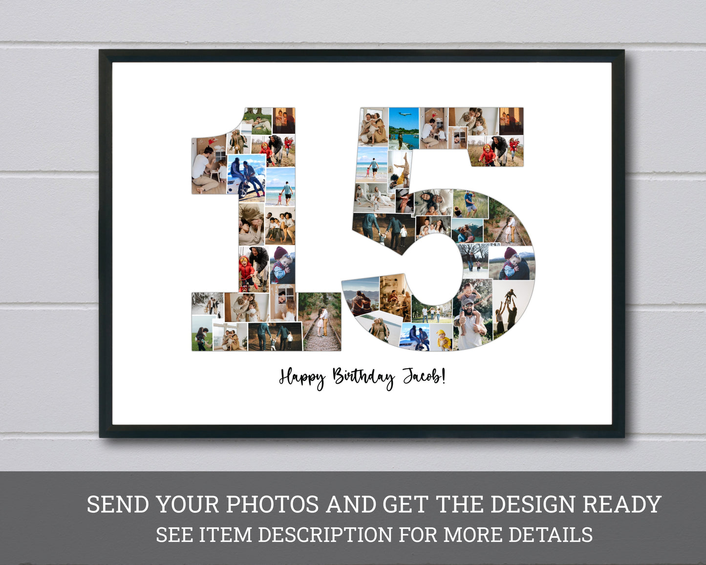 Custom 15th Birthday Photo Collage Gift - Celebrate a Milestone with Personalized Memories