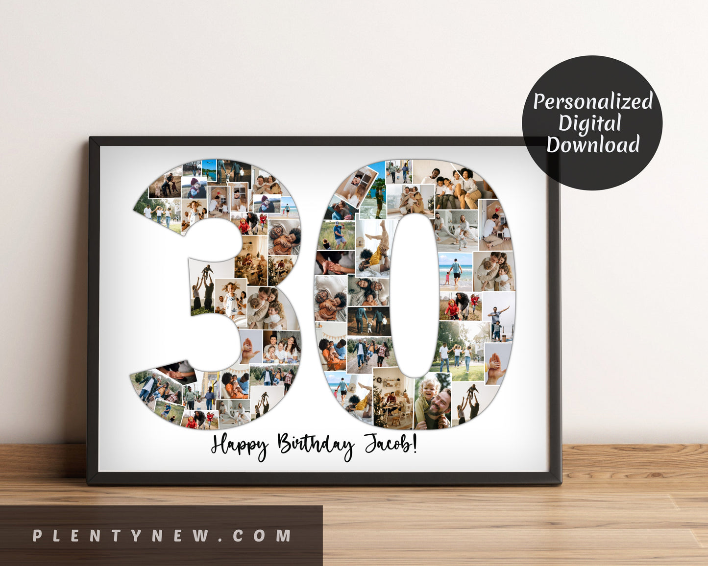 Personalized 30th Birthday Photo Collage Gift - Custom Keepsake with Memories