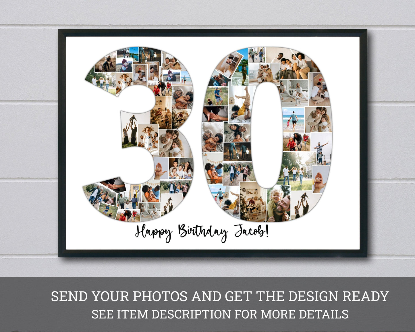 Personalized 30th Birthday Photo Collage Gift - Custom Keepsake with Memories