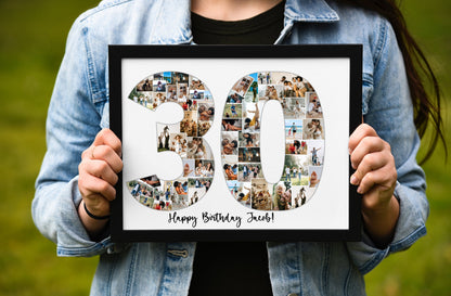 Personalized 30th Birthday Photo Collage Gift - Custom Keepsake with Memories